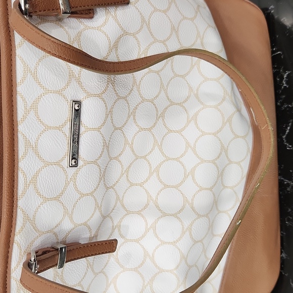 Nine West Tan and White Tote - Picture 2 of 7